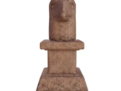 Eagle Head Statue Low-poly 3D model