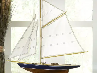 Birchwood Model Sail Boat Low-poly 3D model