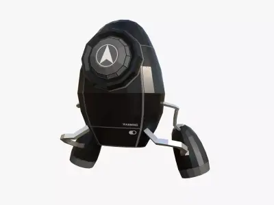 Jetpack Low Poly I04 - SciFi Character Design Low-poly 3D model