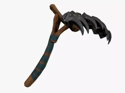 Lowpoly Weapon Rake - Game Ready - Textured PBR Low-poly 3D model