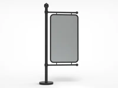 Outdoor Advertising Stand V9 3D model