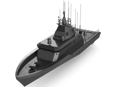 patrol boat 3D model from CGTrader