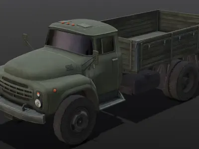 Truck 3D Model Low-poly 3D model by InfiniteSolution3D