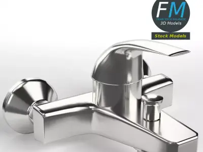 Faucet single lever wall mixer 3D model