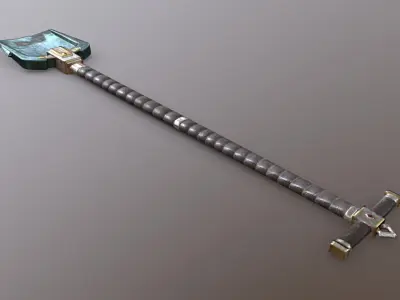 Shovel - Adamantite Low-poly 3D model
