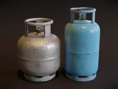 Gas Cylinders Low-poly 3D model buy