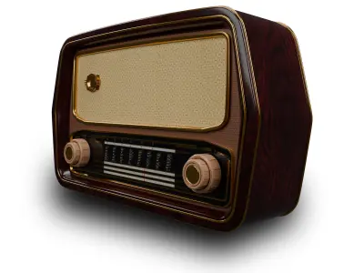 Old Radio 3D model 3D model