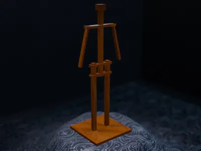 Wood Armor Stand 3D model