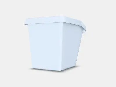 SORTERA waste garbage can with lid 1 Low-poly 3D model