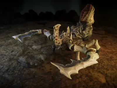 Insect beast Low-poly 3D model