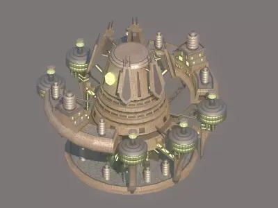 Droid facility Low-poly 3D model