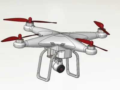 Phantom model drone Low-poly 3D model