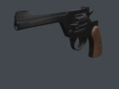 Revolver Low-poly 3D model