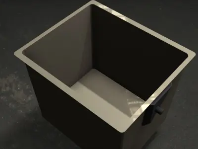 Industrial Trash Container 3D model