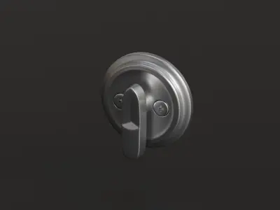 Door Lock Metal Low-poly 3D model