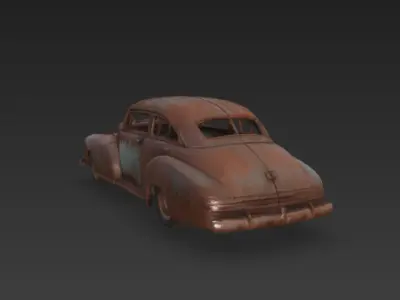 rusted junk car 3D model