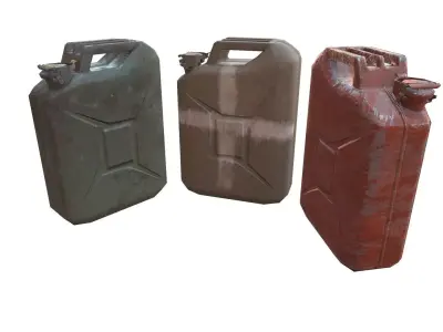 Jerry Can with 3 PBR texture map Free low-poly 3D model