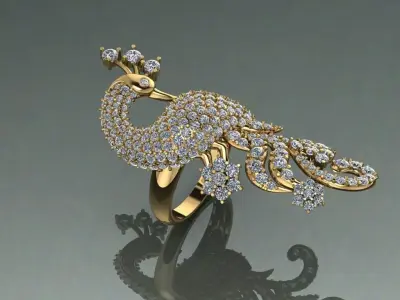 Ring Peacocks  3D print model
