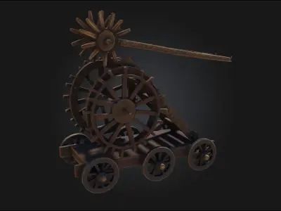 Medieval Siege Ladder  Simple Tool of Bold Assault 3D model