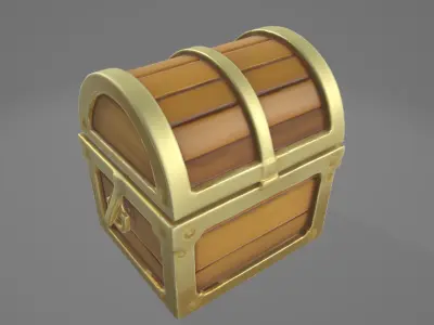 Fantasy Treasure Chest - 3D Model for Games and Renders Low-poly 3D model
