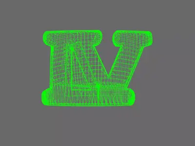Space Knights DV04 Standard Roman Numeral 04 Shoulder Symbols 3D print model