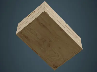 Crate 4A Low-poly 3D model