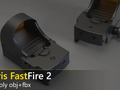 Fastfire 2 Red Dot Sight - highpoly Free 3D model