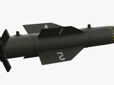 GBU-57 Bunker Buster Rigged 3D model