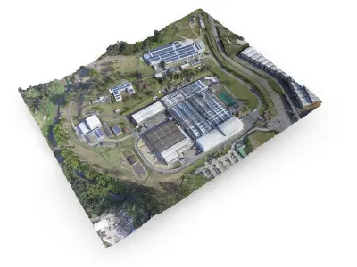 Sustainable Industrial Facility 3D model