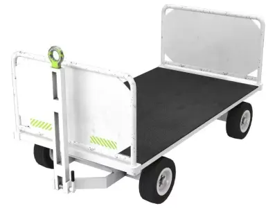 Baggage Cart 1 Lowpoly Low-poly 3D model