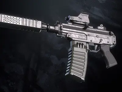 Modular Weapon Low-poly 3D model