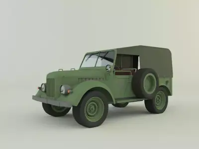 Soviet off-road vehicles GAZ-69 3D model