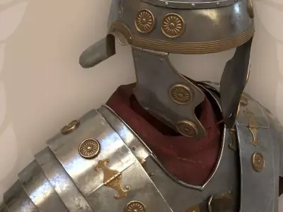 Lorica Segmentata Ancient Roman Legionary Armor Free low-poly 3D model