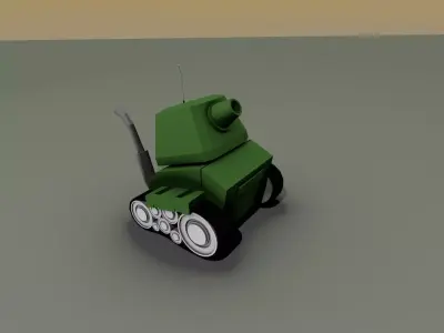 Tank Low Poly robot Low-poly 3D model