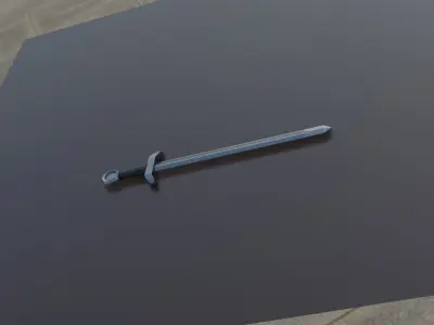 sword low poly Free 3D model