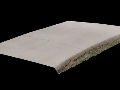 Korean Traditional Royal Palace Site Road 3D model