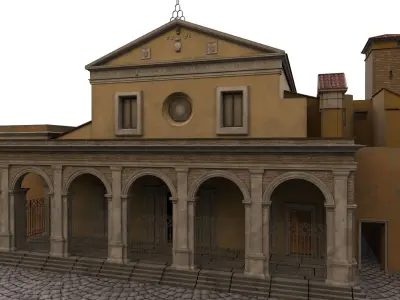 Basilica di Santa Maria in Domnica Low-poly 3D model