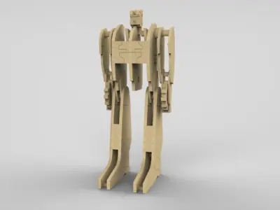 Wooden Robo Car  Free 3D print model