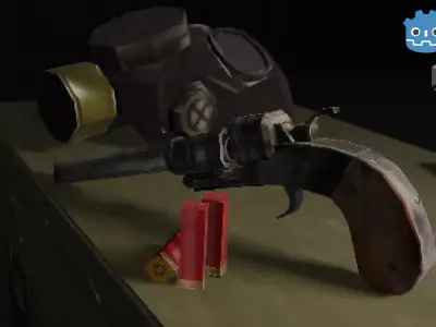 Shotgun Pistol Low-poly  Low-poly 3D model