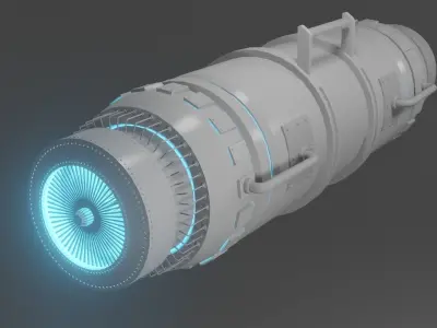 SciFi Generator Low-poly 3D model