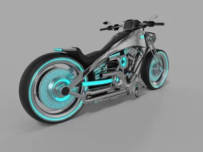 3D Chopper Low Poly Low-poly 3D model
