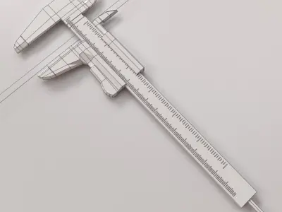 Caliper metal 3D model
