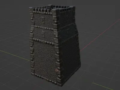 Castle Tower - Low-poly Game-ready Model Low-poly 3D model
