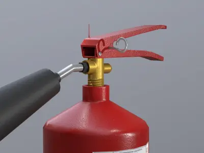 fire extinguisher Low-poly 3D model shop