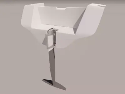 Rudder for boat 3D model