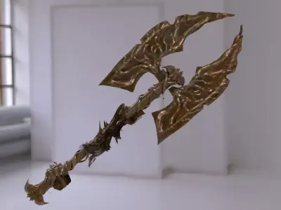 Axe Legendary beast Slayer Low-poly 3D model
