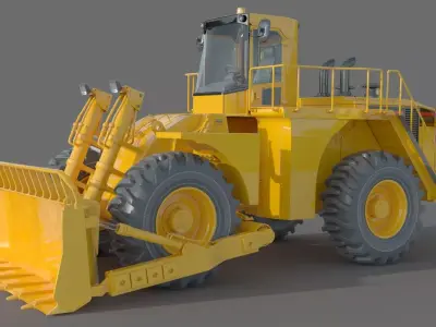 Wheel Bull Dozer 3D model