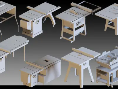 41 Carpentry Equipments- Kitbash- High detail 3d models 3D model