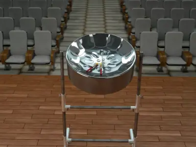 Tenor Steel Pan Steel Drum 3D model