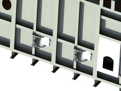 50 ton rolling mill oven 6000 mm width 3D model